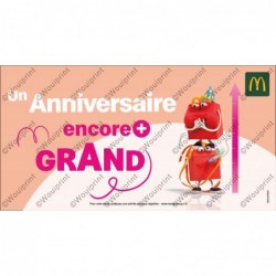 McDonald's Publication Facebook anniversaire enfants