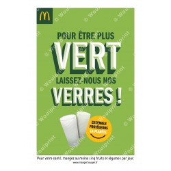 Affiche lobby McDonald's Re-Use Accroche 2