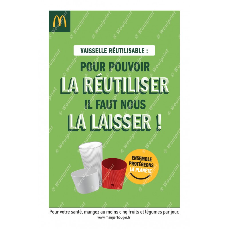 Affiche A3 McDonald's Re-Use Accroche 3