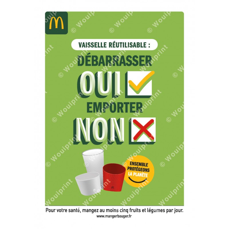 Sticker A4 McDonald's Re-Use Accroche 1