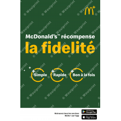 Affiche Lobby McDonald's récompense la fidélité