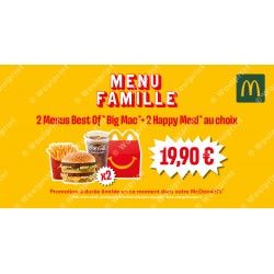 McDonald's Publication Facebook Menu famille